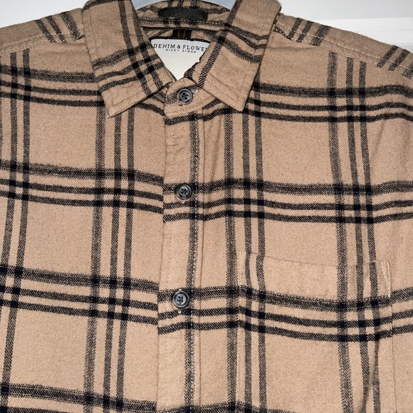 Denim and flower flannel 🧸 - Picture 2 of 4